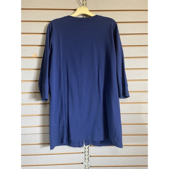 Sport Savvy Long Sleeve Zip Up Knit Jacket Blazer Long Shirt Blue L EUC‎ - Picture 5 of 6